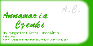 annamaria czenki business card