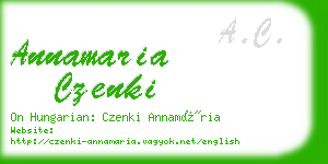 annamaria czenki business card